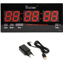 İntora Dijital Duvar Masa Saati Watton WT-109
