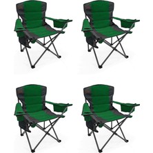 Kılıçaslan Camp Madfox 4'lü Echo Katlanır Kamp Sandalyesi Yeşil