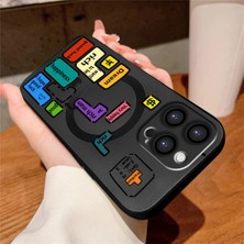 Ucuc iPhone 15 Pro Uyumlu Metalik Dokulu Kamera Koruma Anti-Darbe Manyetik Silikon Kılıf