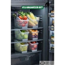 Muf Home Qlux Ideas 6'lı Dolap Içi Düzenleyici Organizer Seti Meyve Organizeri , Sebze Yüksek Kalite Plastik, Bpa Içermez