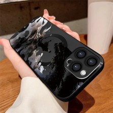 Ucuc iPhone 14 Pro Uyumlu Metalik Dokulu Kamera Koruma Anti-Darbe Manyetik Silikon Kılıf