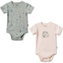 BabyCosy Organic Wear Bebek 2li Kısa Kollu Zıbın Body %100 Organik Pamuk, BEBEK-YENIDOĞAN-CSY8201