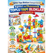 Feyza Design Eğitici Çok Renkli Toplu Yapı Blokları 138 Parça – 3+ Yaş Için Stem Oyuncak