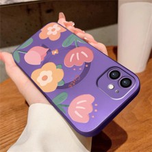 Ucuc iPhone 11 Uyumlu Metalik Dokulu Kamera Koruma Anti-Darbe Manyetik Silikon Kılıf