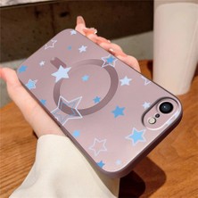 Ucuc iPhone 7/8/se 2020 2022 Uyumlu Metalik Dokulu Kamera Koruma Anti-Darbe Manyetik Silikon Kılıf