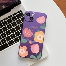 Ucuc iPhone 14 Plus Uyumlu Metalik Dokulu Kamera Koruma Anti-Darbe Manyetik Silikon Kılıf
