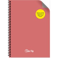 Keskin Color Keskin A4 Çizgili Pp Kapak Çift Renkli Spiralli Defter - Kırmızı