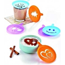 İntora Renkli Kahve Süsleme Şablonları - 4lü Magic Süsleme Şablonu