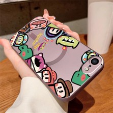 Ucuc iPhone 7/8/se 2020 2022 Uyumlu Metalik Dokulu Kamera Koruma Anti-Darbe Manyetik Silikon Kılıf