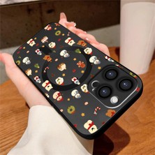 Ucuc iPhone 15 Pro Uyumlu Metalik Dokulu Kamera Koruma Anti-Darbe Manyetik Silikon Kılıf
