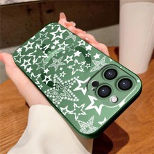 Ucuc iPhone 15 Pro Uyumlu Metalik Dokulu Kamera Koruma Anti-Darbe Manyetik Silikon Kılıf
