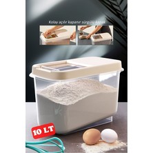 İntora Sürgülü Kapaklı 10 Lt Erzak Bakliyat Şeker Saklama Kabı