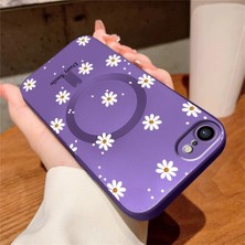 Ucuc iPhone 7/8/se 2020 2022 Uyumlu Metalik Dokulu Kamera Koruma Anti-Darbe Manyetik Silikon Kılıf