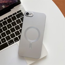 HONTINGA iPhone Se 2022 ile Uyumlu Kılıfı Şeffaf Magsafe Wireless Düşüme Önleyici Basitlik Anti Düşme Kamera Korumali Silikon Telefon Kılıfı Kadın ve Erkek Için Uygundur K7-1000