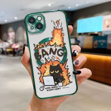 Ucuc iPhone 14 Plus Uyumlu Şeffaf Arka Yüzeyli Manyetik Darbeye Dayanıklı Silikon Kılıf