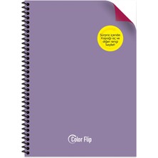 Keskin Color Keskin A4 Çizgili Pp Kapak Çift Renkli Spiralli Defter - Mor