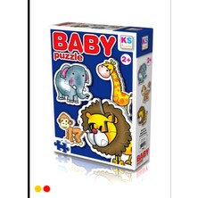 Feyza Design Vahşi Hayvanlar 2+3+4+4 Parça Puzzle Çocuk Oyuncağı