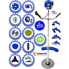Cros Lombard Italy Bravıo 518X Yan Tipi Benzinli Ot Çalı Çim Biçme Tırpanı+ New 12 Parça Arazi Setli