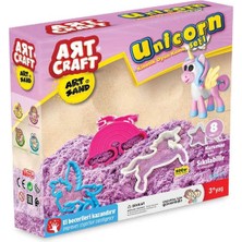 Feyza Design Çok Renkli Unicorn Kinetik Kum Seti 500 gr + Motor Beceri
