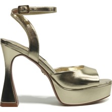 Nine West Kelıana 6fx Altın Kadın Topuklu Sandalet