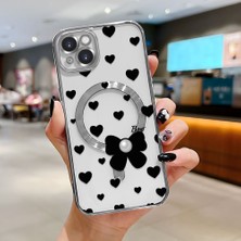 Ucuc iPhone 14 Plus Uyumlu Şeffaf Arka Yüzeyli Manyetik Darbeye Dayanıklı Silikon Kılıf