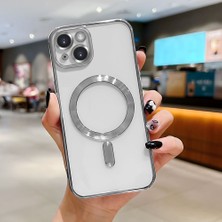 HONTINGA iPhone 14 ile Uyumlu Şeffaf Magsafe Wireless Kılıfı Düşüme Önleyici Basitlik Anti Düşme Kamera Korumali Yumuşak Silikon Telefon Kılıfı Kadın ve Erkek Için Uygundur K7-2000