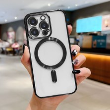 HONTINGA iPhone 16 Pro ile Uyumlu Şeffaf Magsafe Wireless Kılıfı Düşüme Önleyici Basitlik Anti Düşme Kamera Korumali Yumuşak Silikon Telefon Kılıfı Kadın ve Erkek Için Uygundur K7-2000