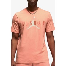 Nike Jordan Air Wordmark Graphic Tshirt Orange Jordan Grafik Baskılı Tişört Turuncu