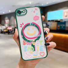 Ucuc iPhone 7/8/se 2020 2022 Uyumlu Şeffaf Arka Yüzeyli Manyetik Darbeye Dayanıklı Silikon Kılıf
