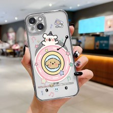 Ucuc iPhone 15 Plus Uyumlu Şeffaf Arka Yüzeyli Manyetik Darbeye Dayanıklı Silikon Kılıf