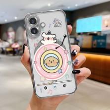 Ucuc iPhone 16 Uyumlu Şeffaf Arka Yüzeyli Manyetik Darbeye Dayanıklı Silikon Kılıf