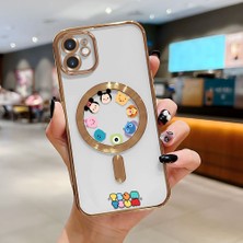 HONTINGA iPhone 11 ile Uyumlu Şeffaf Magsafe Wireless Kılıfı Düşüme Önleyici Basitlik Anti Düşme Kamera Korumali Karikatür Desen Yumuşak Silikon Telefon Kılıfı Kadın ve Erkek Için Uygundur K7-2109