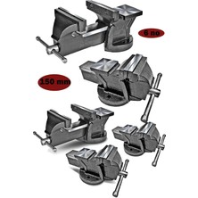 Moonshop Pro Çelik Kol 150 mm Özel Alışımlı Paslanmaz Dövme Çelik Sabit Tezgah Masa Mengenesi Profesyonel...