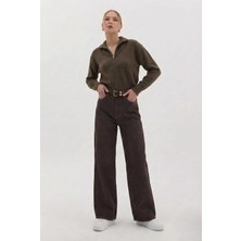 Nish&Chic Flare Taşlanmış Jean