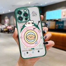 Ucuc iPhone 15 Pro Max Uyumlu Şeffaf Arka Yüzeyli Manyetik Darbeye Dayanıklı Silikon Kılıf