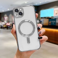 HONTINGA iPhone 14 Plus ile Uyumlu Şeffaf Magsafe Wireless Kılıfı Düşüme Önleyici Basitlik Anti Düşme Kamera Korumali Yumuşak Silikon Telefon Kılıfı Kadın ve Erkek Için Uygundur K7-2000