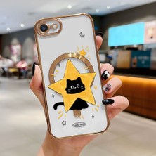 Ucuc iPhone 7/8/se 2020 2022 Uyumlu Şeffaf Arka Yüzeyli Manyetik Darbeye Dayanıklı Silikon Kılıf