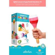 Feyza Design Ahşap Renkli Marakas Seti Bebek ve Çocuklar Için Eğitici Oyuncak