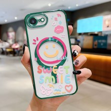 Ucuc iPhone 16E Uyumlu Şeffaf Arka Yüzeyli Manyetik Darbeye Dayanıklı Silikon Kılıf