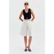Nish&Chic Pileli Şort Pantolon