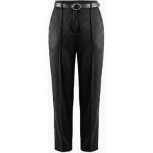 Nish&Chic Kemerli Saten Pantolon