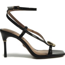 Nine West Ealen 6fx Siyah Kadın Topuklu Sandalet