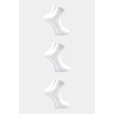 Kardeşler Çorap Unisex Beyaz Yarım Konç Tenis Çorap Kolej 3'lü Paket
