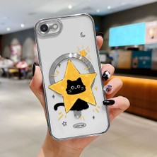 Ucuc iPhone 7/8/se 2020 2022 Uyumlu Şeffaf Arka Yüzeyli Manyetik Darbeye Dayanıklı Silikon Kılıf