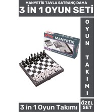 Feyza Design 3'ü Bir Arada Oyun Takımı: Tavla, Dama ve Satranç