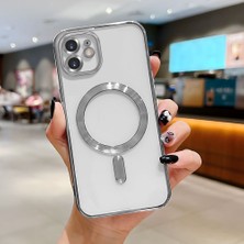 HONTINGA iPhone 12 ile Uyumlu Şeffaf Magsafe Wireless Kılıfı Düşüme Önleyici Basitlik Anti Düşme Kamera Korumali Yumuşak Silikon Telefon Kılıfı Kadın ve Erkek Için Uygundur K7-2000