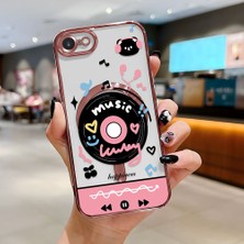 Ucuc iPhone 7/8/se 2020 2022 Uyumlu Şeffaf Arka Yüzeyli Manyetik Darbeye Dayanıklı Silikon Kılıf