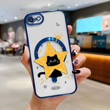 Ucuc iPhone 7/8/se 2020 2022 Uyumlu Şeffaf Arka Yüzeyli Manyetik Darbeye Dayanıklı Silikon Kılıf