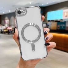 HONTINGA iPhone Se 2022 ile Uyumlu Şeffaf Magsafe Wireless Kılıfı Düşüme Önleyici Basitlik Anti Düşme Kamera Korumali Yumuşak Silikon Telefon Kılıfı Kadın ve Erkek Için Uygundur K7-2000