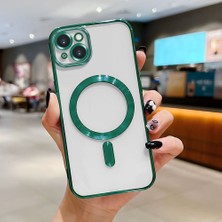 HONTINGA iPhone 15 Plus ile Uyumlu Şeffaf Magsafe Wireless Kılıfı Düşüme Önleyici Basitlik Anti Düşme Kamera Korumali Yumuşak Silikon Telefon Kılıfı Kadın ve Erkek Için Uygundur K7-2000